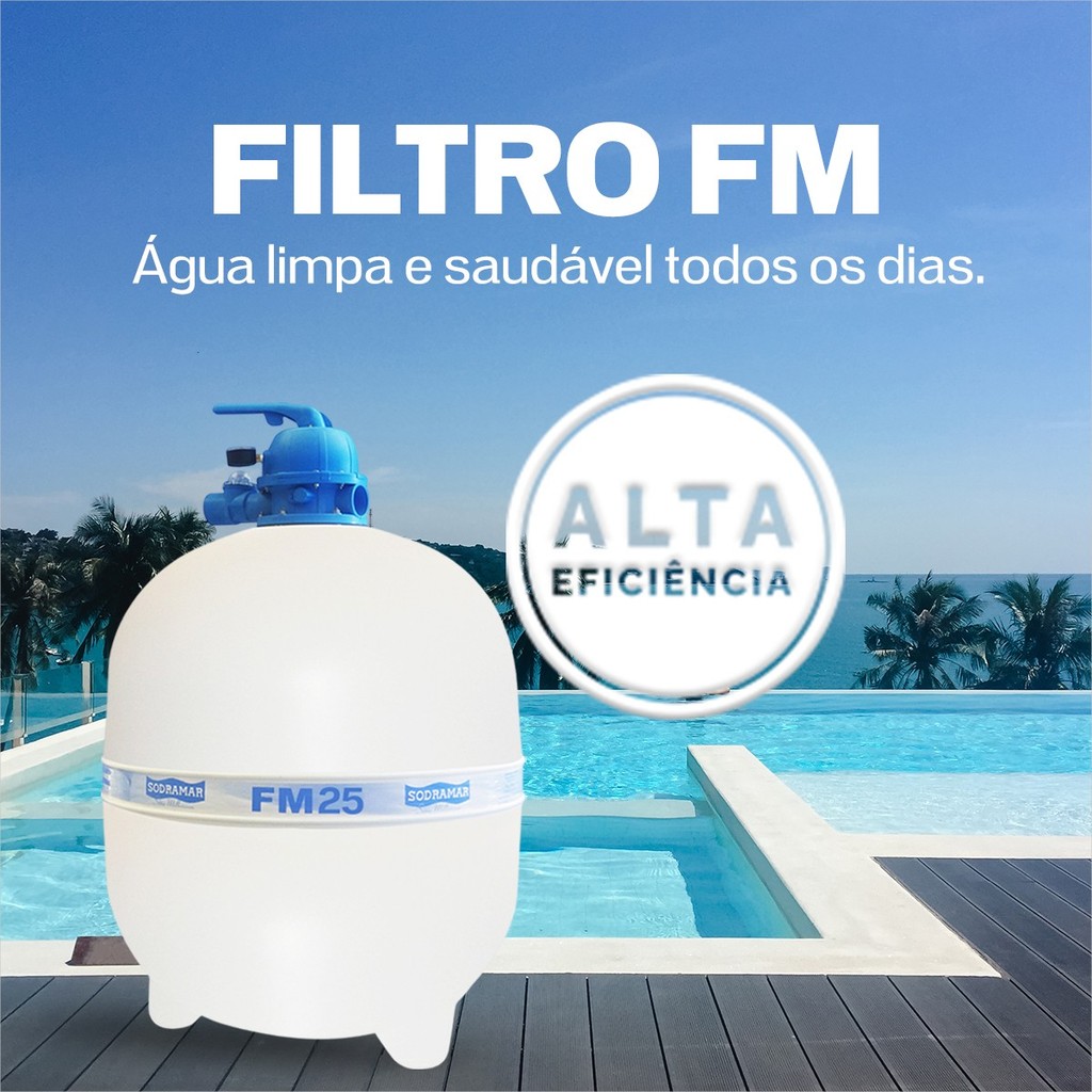 Filtro Para Piscinas Até 78 Mil Litros Fm Sodramar