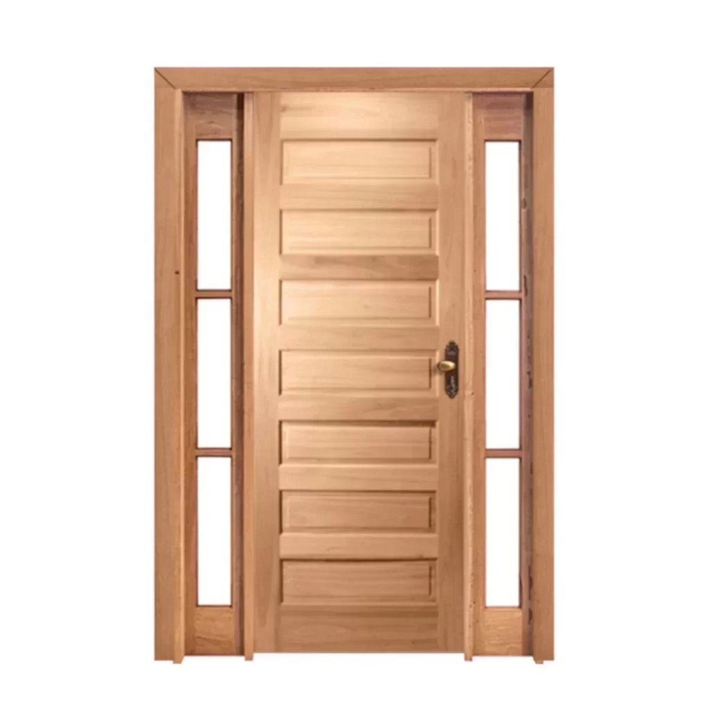 Kit Porta de Madeira 2 Vitrôs Esquerda 213cmx136cmx12cm Pe28 Esel Esquerda em Oferta na Shopee