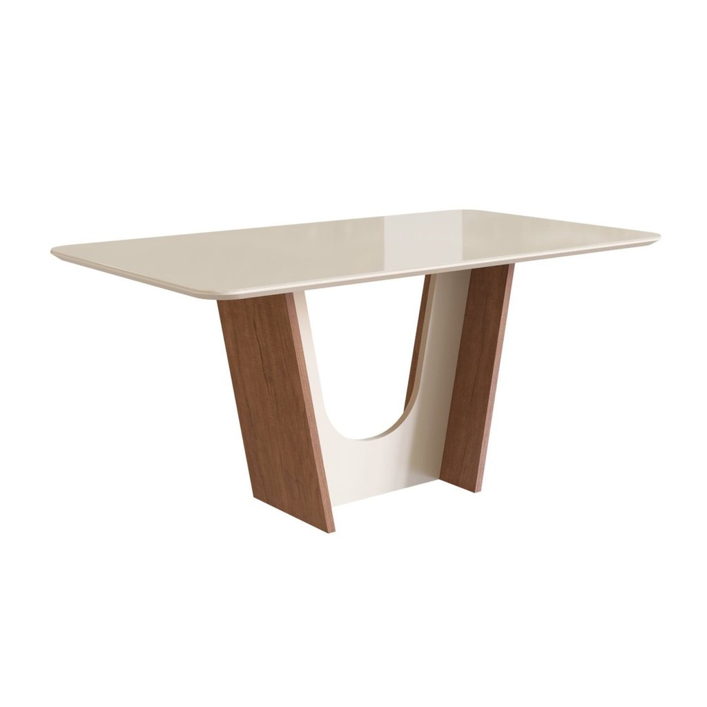 Mesa para Sala de Jantar 160x90cm com Vidro Lapidado em Oferta na Shopee