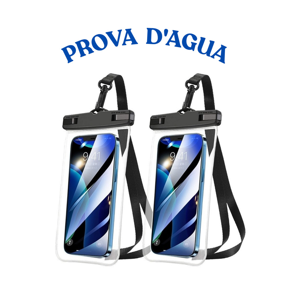 Kit 2 Capinhas Bag Aquática Celular Prova D'água WaterProof