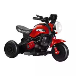 Moto Elétrica Infantil First Custom Vermelha com Luz e Som Zippy Toys - 11530