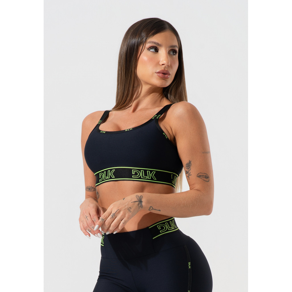 TOP FITNESS FEMININO COM BOJO E ALÇAS DUPLAS ACTIVITY DLK em Oferta na Shopee