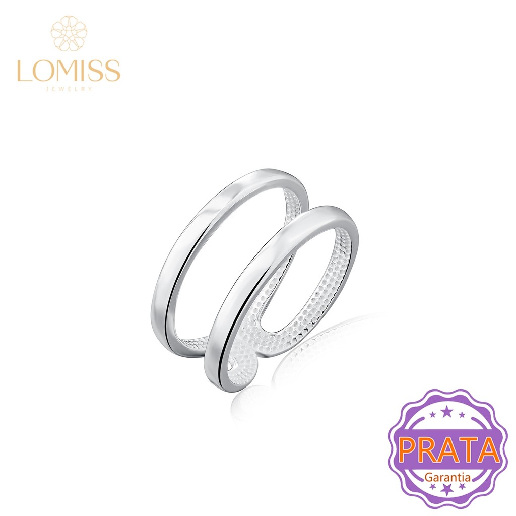 Anel Prata 925 Vários Tamanhos - Circular e 2 Linhas Lisa Minimalista Unissex - Presente Brilhante em Oferta na Shopee