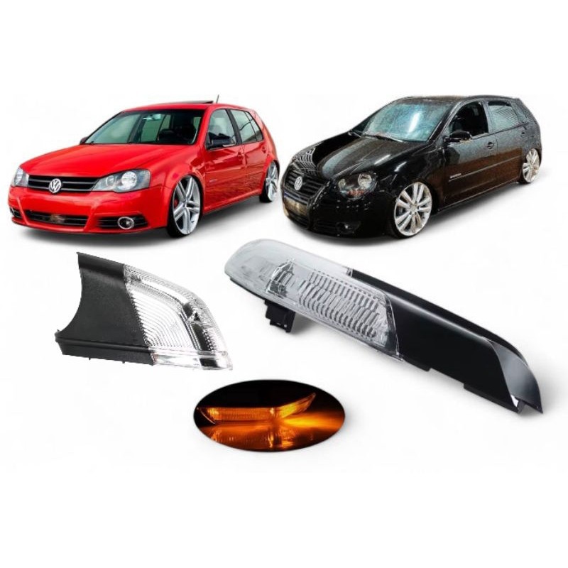 Pisca Seta Cristal Retrovisor Golf Polo 2007 / 2014 Direito Ou Esquerdo