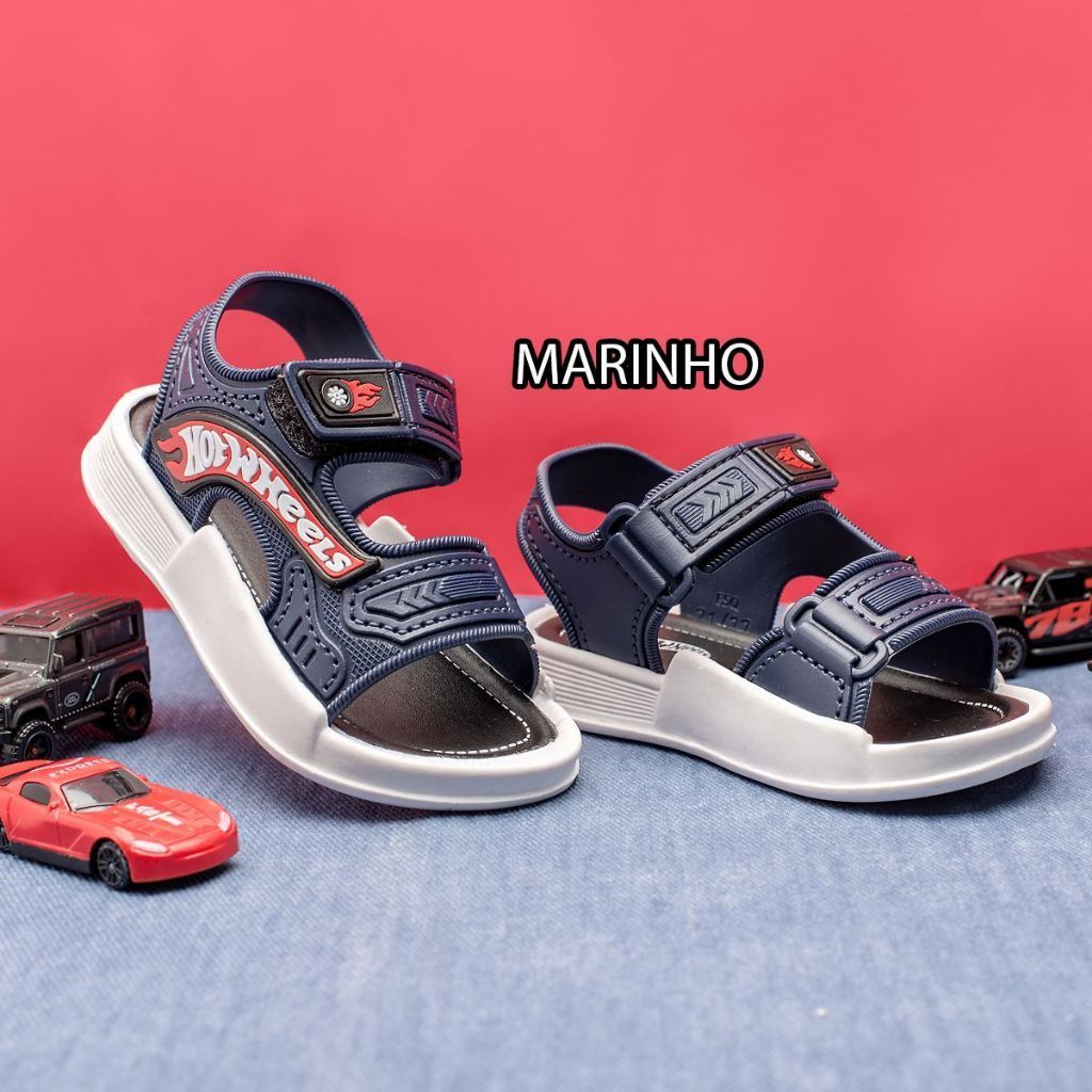 Sandalia Infantil Leve Menino Velcro Papete Macia Escolar Confortável em Oferta na Shopee