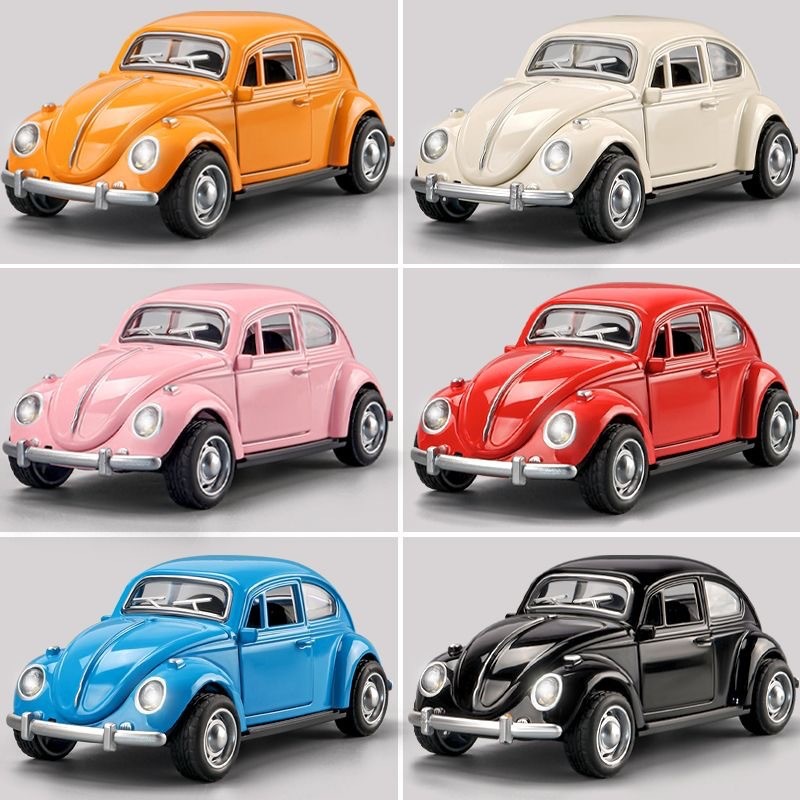 Modelo de carro de brinquedo de liga com inércia Fusca esportivo em Oferta na Shopee