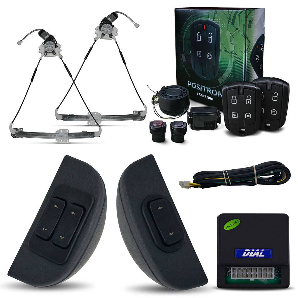 Kit Vidro Eletrico + Alarme Positron Del Rey Corcel II Belina (81/) 2 Portas Sens