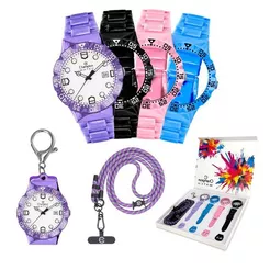 Relógio Analógico Feminino Troca Pulseiras CP31901M + Prova D'Água 100m Champion Original