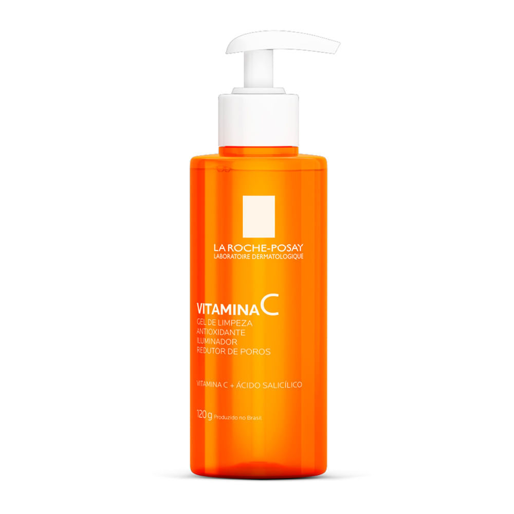 Gel de Limpeza La Roche Posay Vitamina C Antioxidante Iluminador e Redutor de Poros 120g em Oferta na Shopee