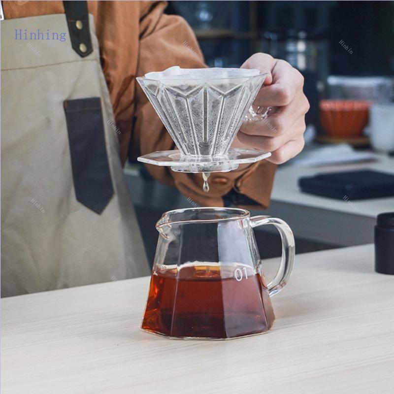 Hinhing Gotejador De Café Resina Funil Filtro Único Copo Manual Cafeteira