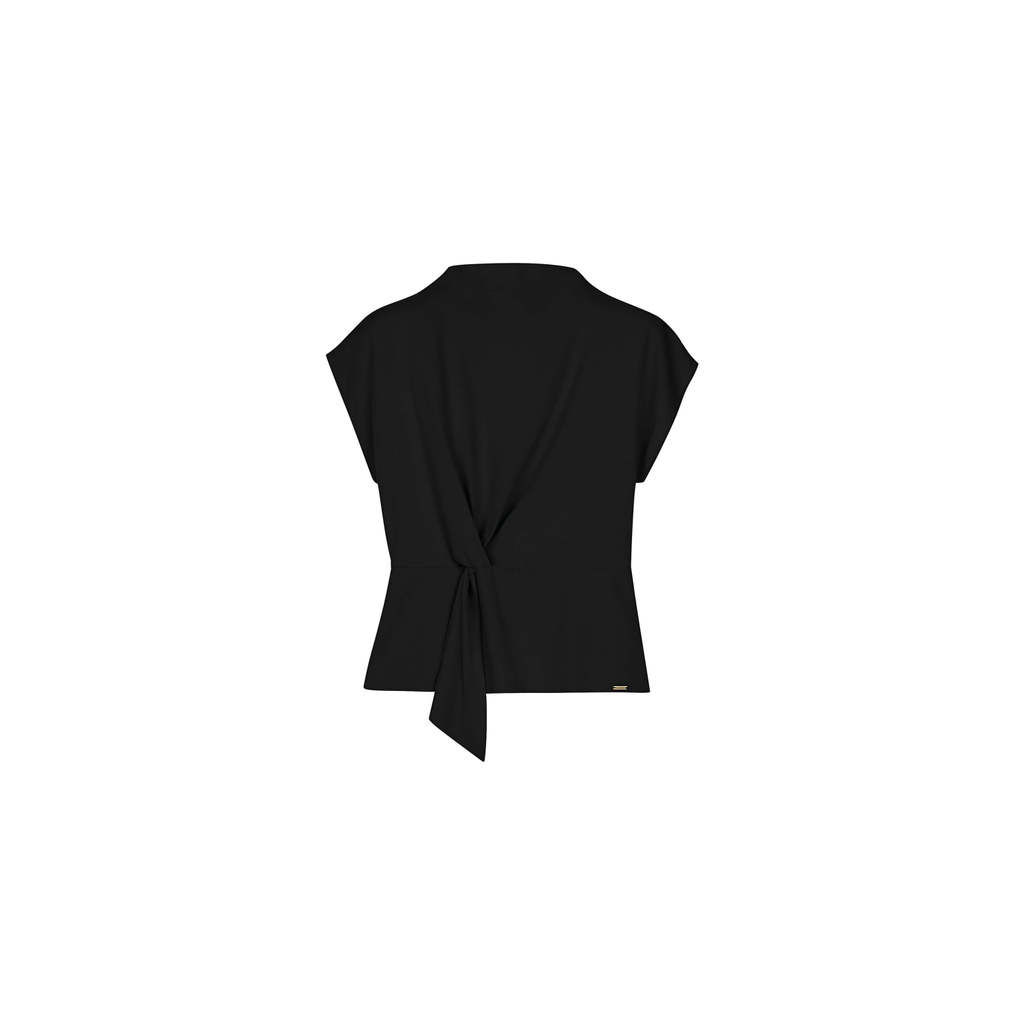 Blusa Feminina Amarração Com Nó Marialícia Preto