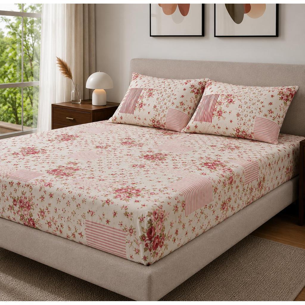 Roupa de Cama Casal Queen Solteiro Estampada 170 Fios Toque Suave
