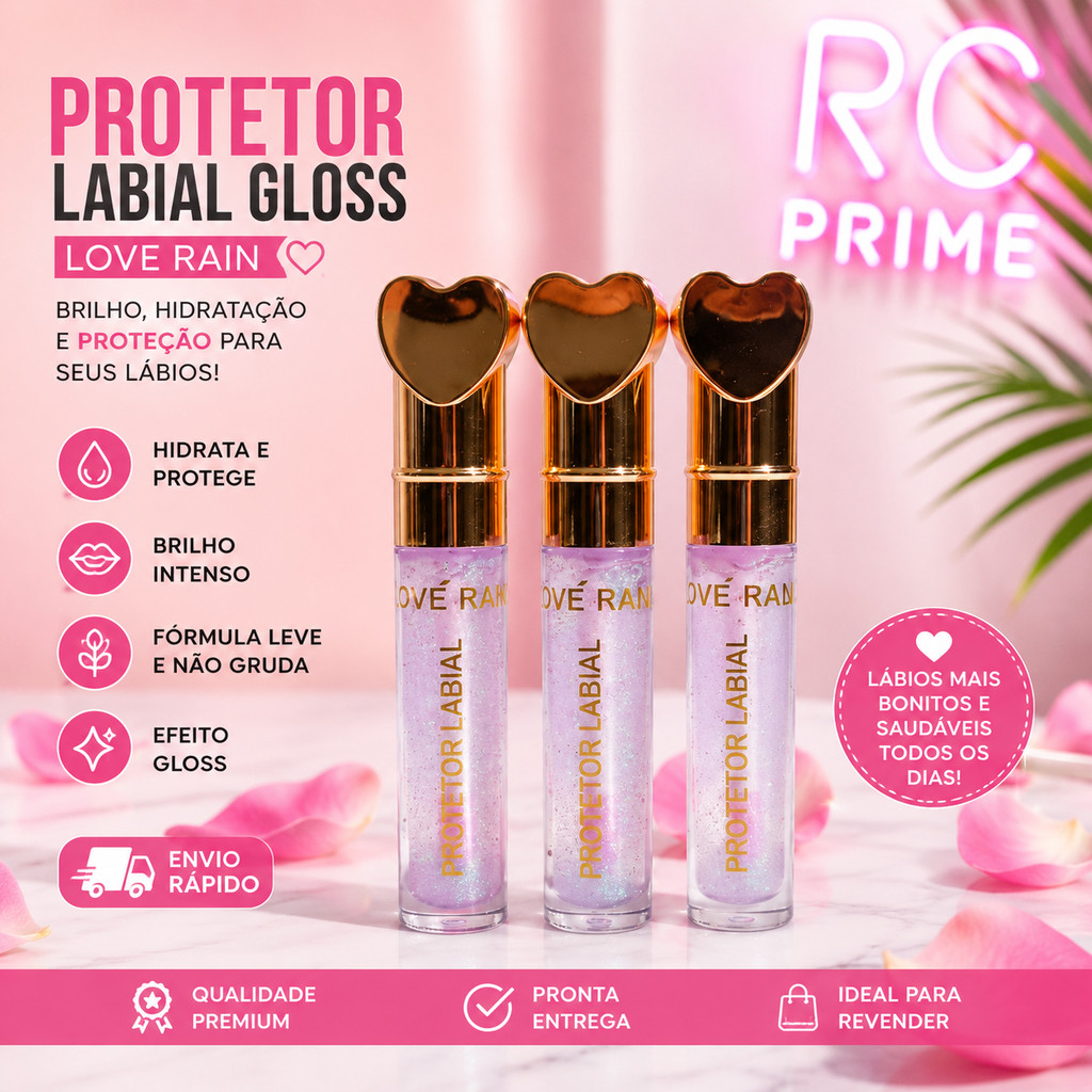 Gloss Protetor Labial - Love Rain