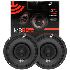 Par Alto Falante Midbass Hurricane Pro MB6 Slim 6" 440W RMS 4 Ohms
