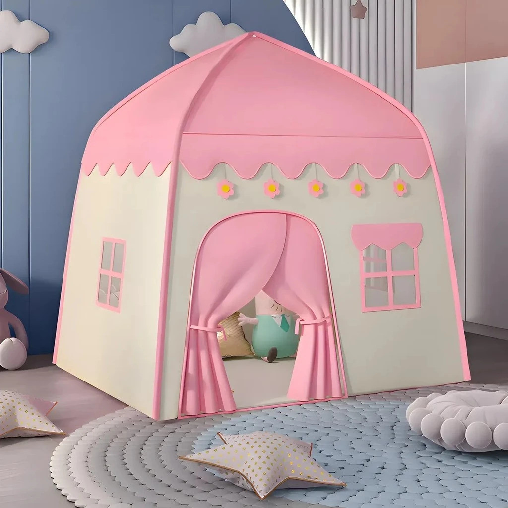 Tenda Barraca Infantil Dobrável Casa de Brincar para Crianças Fácil de Montar Baoshi