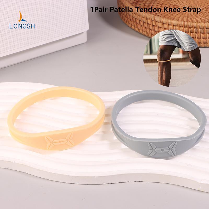 [LongSH] 1 Par De Cinta De Joelho Para Tendão De Patela Alívio Da Dor , Estabilizadora De Basquete , Faixa De Silicone C