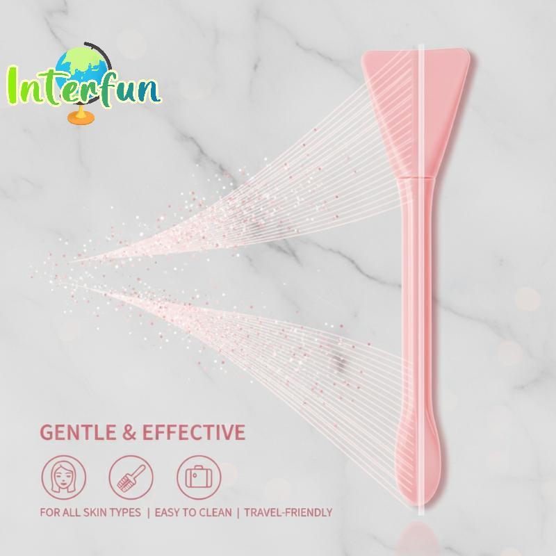 [InterfunB] Pincel Aplicador De Máscara Facial De Silicone De Duas Cabeças Com Colher Para Mesmo Espalhando Ferramentas 