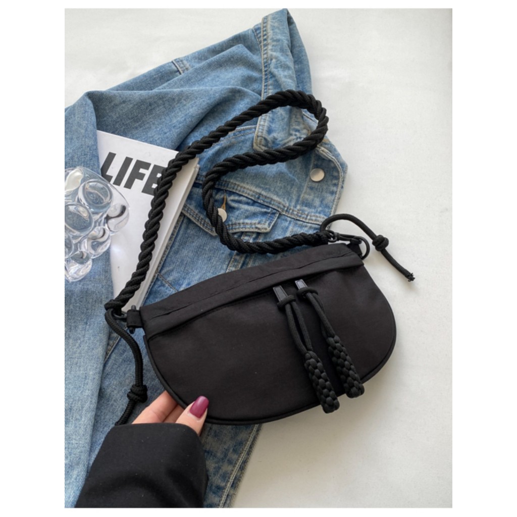 Leve verão pequeno saco de pano Outing saco do mensageiro saco de peito feminino esportes lazer trançado pequena mochila