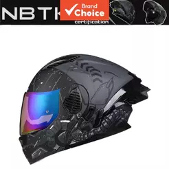 Capacete de motocicleta NBTK Flip Up Galáxia Estrelas Certificado DOT Lente dupla ABS Concha EPS Acolchoamento