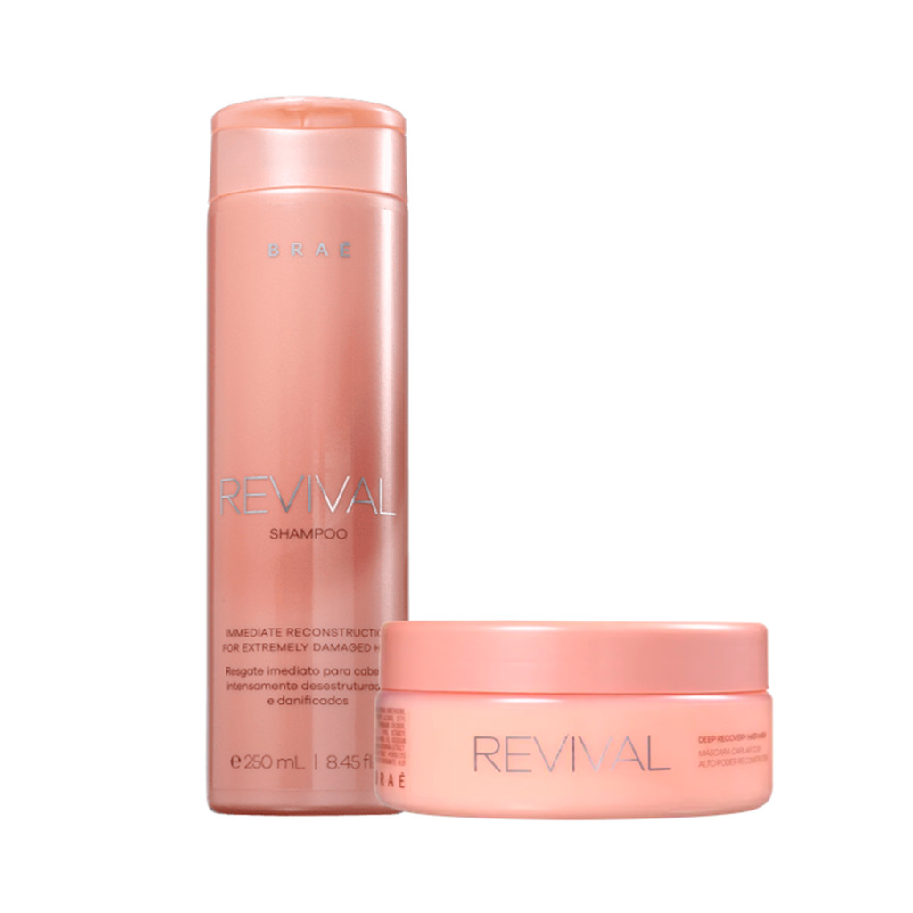 Kit Revival Shampoo 250ml e Máscara 200ml - BRAÉ