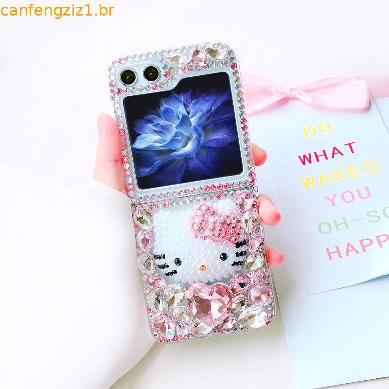 Capa De Telefone Dobrável Para Motorola Razr 70 60 50 40 Ultra Luxo Strass Bonit