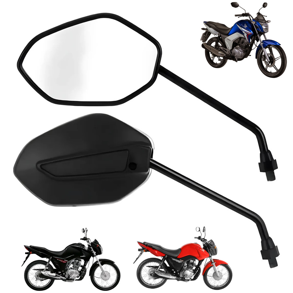 Espelho Retrovisor Moto Original Awa Honda Titan 150 2014 A 2015 Fan 125 2014 A 2018 Lado DireitoM10