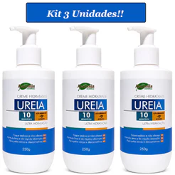 KIT 3 Unidades Creme Hidratante UREIA 10 Benefícios 250g Alquimia Cosméticos