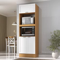 Paneleiro Torre Quente para Forno Planejado 70cm Soho CabeCasa MadeiraOriginals Branco/Freijó Freijó/Branco