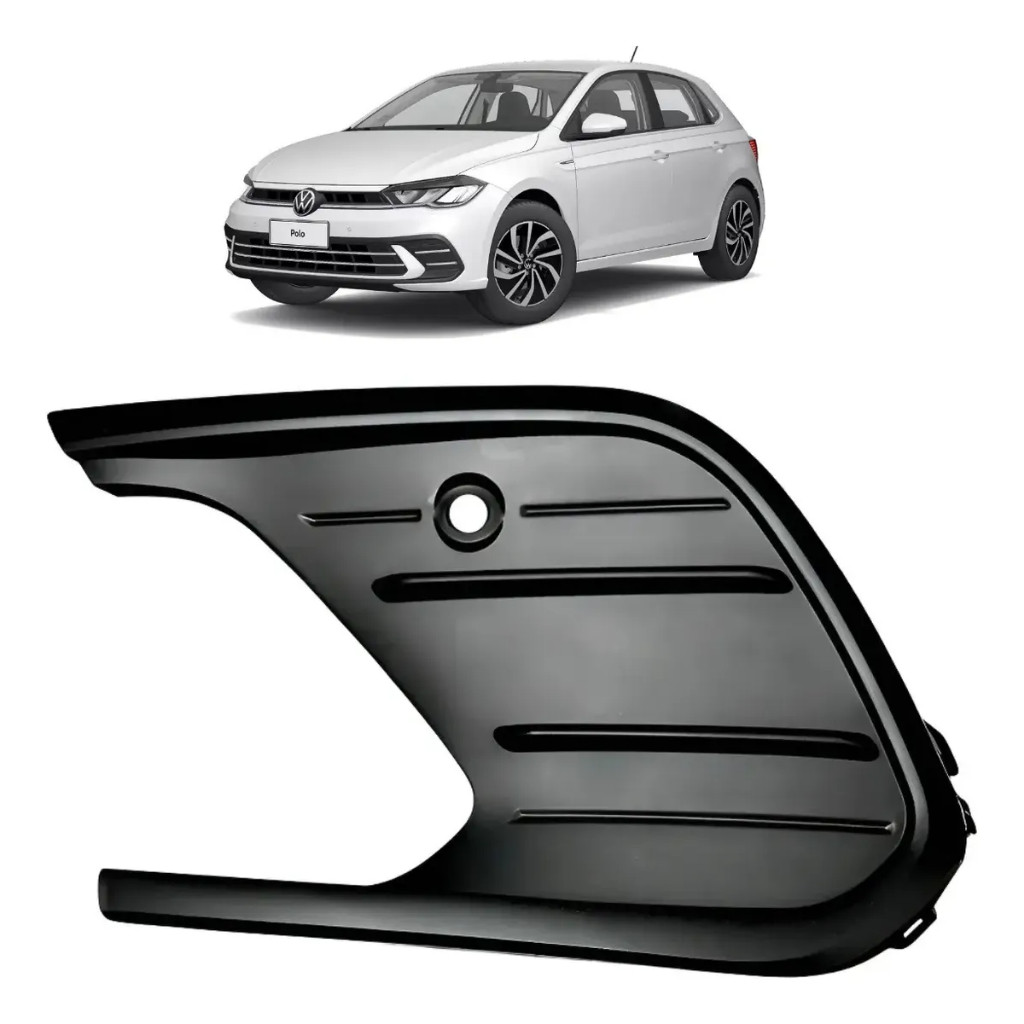 Grade Moldura Acabamento Dianteiro VW Polo 2023 2024 2025 2026 Esquerdo Motorista 6ea853666g