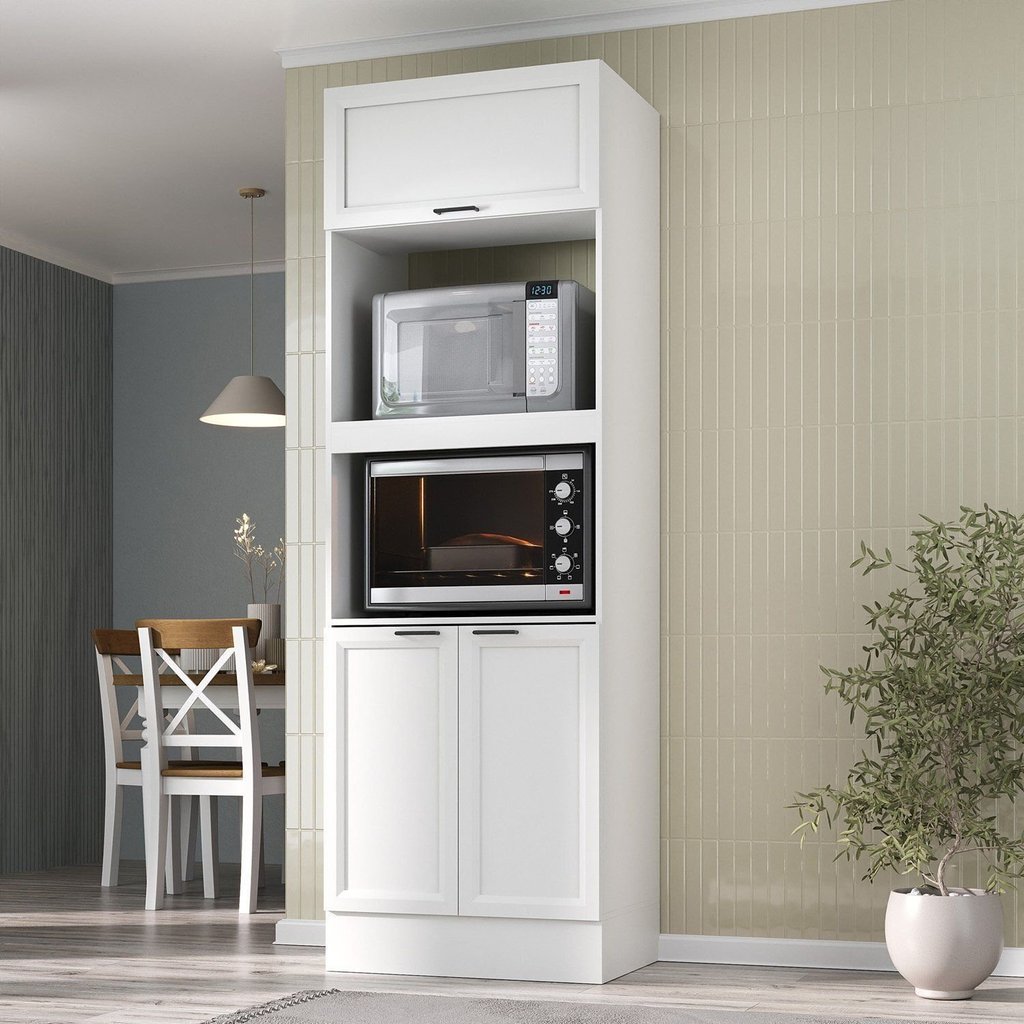 Paneleiro Torre Quente para Forno 70cm Soho CabeCasa MadeiraOriginals Branco Branco