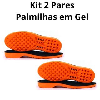 KIt 2 Pares de Palmilha Anatômica Ortopédica em Gel Macia para Todos os Tipos de Calçados