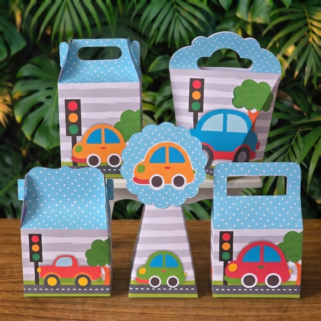Kit Festa Caixinhas CARRINHOS CARROS lembrancinhas personalizadas para aniversario infantil decoração mimos