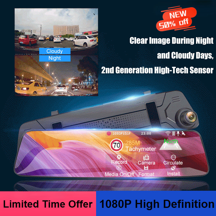 [Anti-Reflexo] Ultra Thin HD Car Recording Camera Câmera de Segurança para Carro/1080P/Gravação Diurna