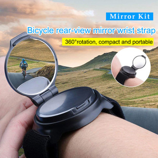 [Espelho Multifuncional] Bicycle Reflector Wrist Mirror Rearview Device 360 Rotation Espelho para Bicicleta com Rotação