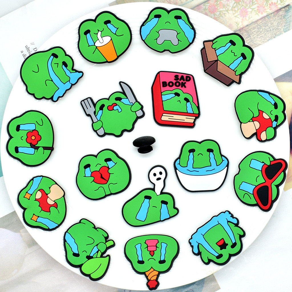 DIDOU Julho Novos Encantos De Sapato Acessórios Sapo Sandálias Pingente Botão Pinos Presentes Bonitos Fivela Decoração P