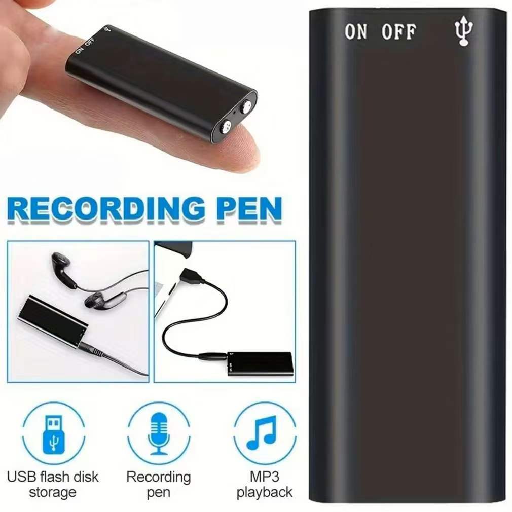 Ultra-Fino Minúsculo Mini Gravador De Voz8/16GB Digtal Profissional Som Ativado Ditafone Ruído Reduzir Registro MP3 Play
