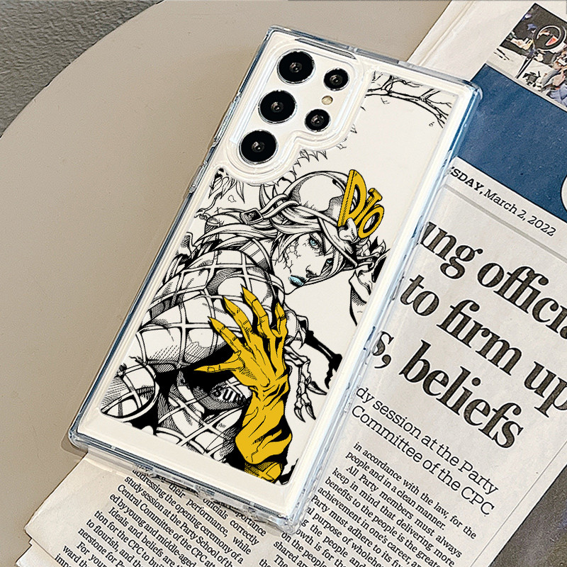 Para Samsung S26 S25 Ultra S24 S25FE A56 S24FE S23 " Jo " Diego " Capa Rígida Transparente S22 A17 A16 A15 A72 A53 A55 A