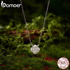 Bamoer 925 Prata Esterlina Moissanite Colar Trevo De Quatro Folhas Jóias Para Presente Feminino Com Certificado
