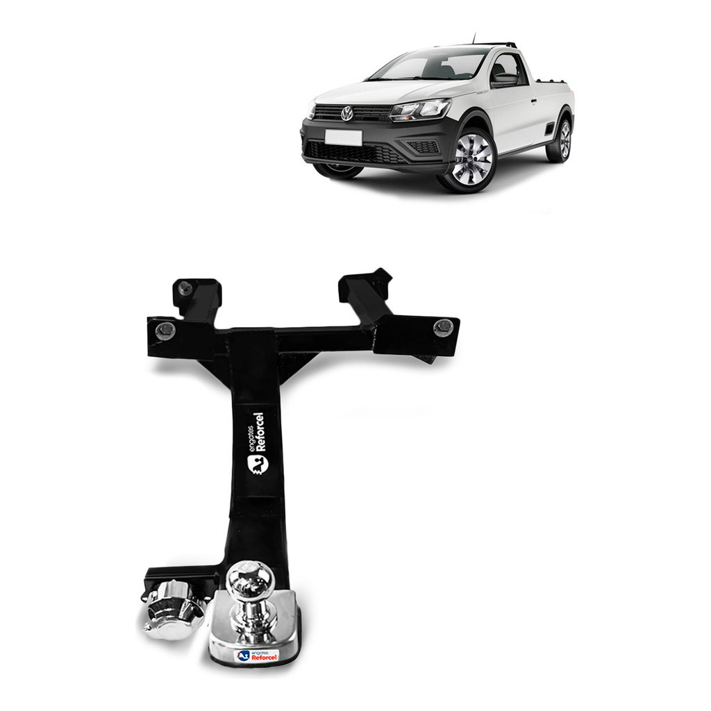 Engate VW Saveiro 2010-2025 500Kg Fixo Kit Completo REVW5004 Reforçado Inmetro Carretinha Legalizado