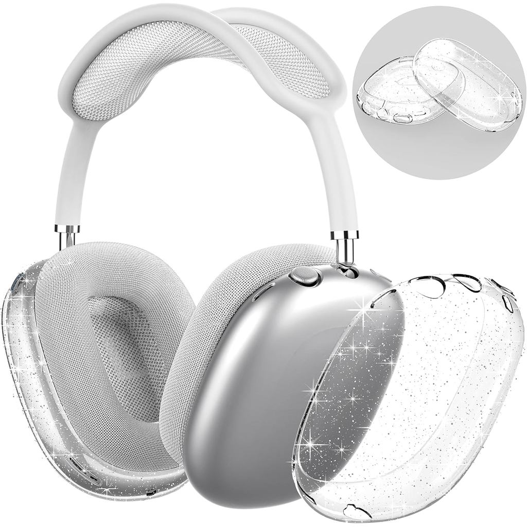 NIUTRENDZ Clear Case for AirPods Max Case Cover Soft TPU Protective Ear Cups Cov
