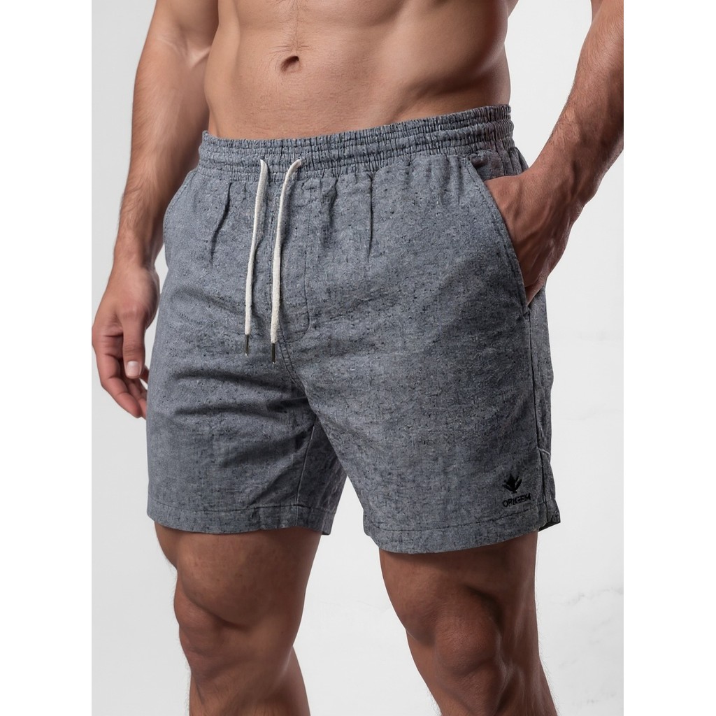 Kit 3 Bermudas Masculinas Linho Elastano Praiana Confortável Verão — Belli Prime