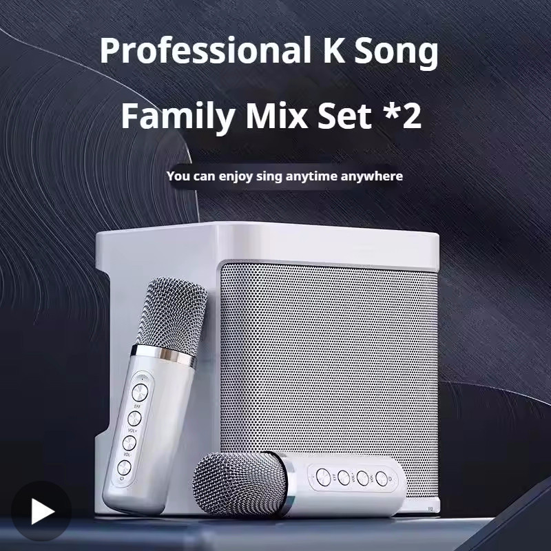 Karaokê Portátil Sem Fio Bluetooth Alto-Falante Com Máquina De Microfone Caixa De Som Coluna De Música Blootooth Áudio