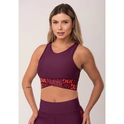 CROPPED SEM BOJO MODELO NADADOR NATION COM ELÁSTICO CRUZADO DLK