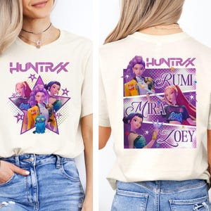 Camiseta Feminina Estampa Huntik Personagens Coloridos Confortável Estilosa Linda Moda Feminina Casual