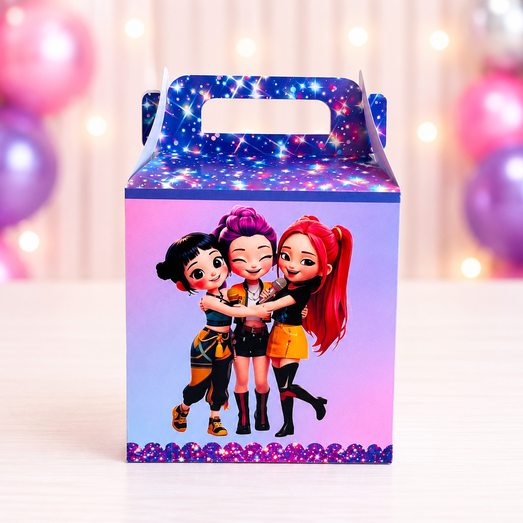 Kit Caixas Maleta Personalizadas GUERREIRAS KPOP / Lembrancinha Festa / Kit Festa Guerreiras Kpop / Aniversario