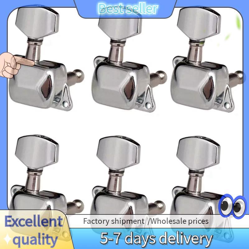 6R Semifechado Guitarra Tuning Peg Chaves Sintonizadores Elétrica Parte Substituição Instrumento Musical Acessórios