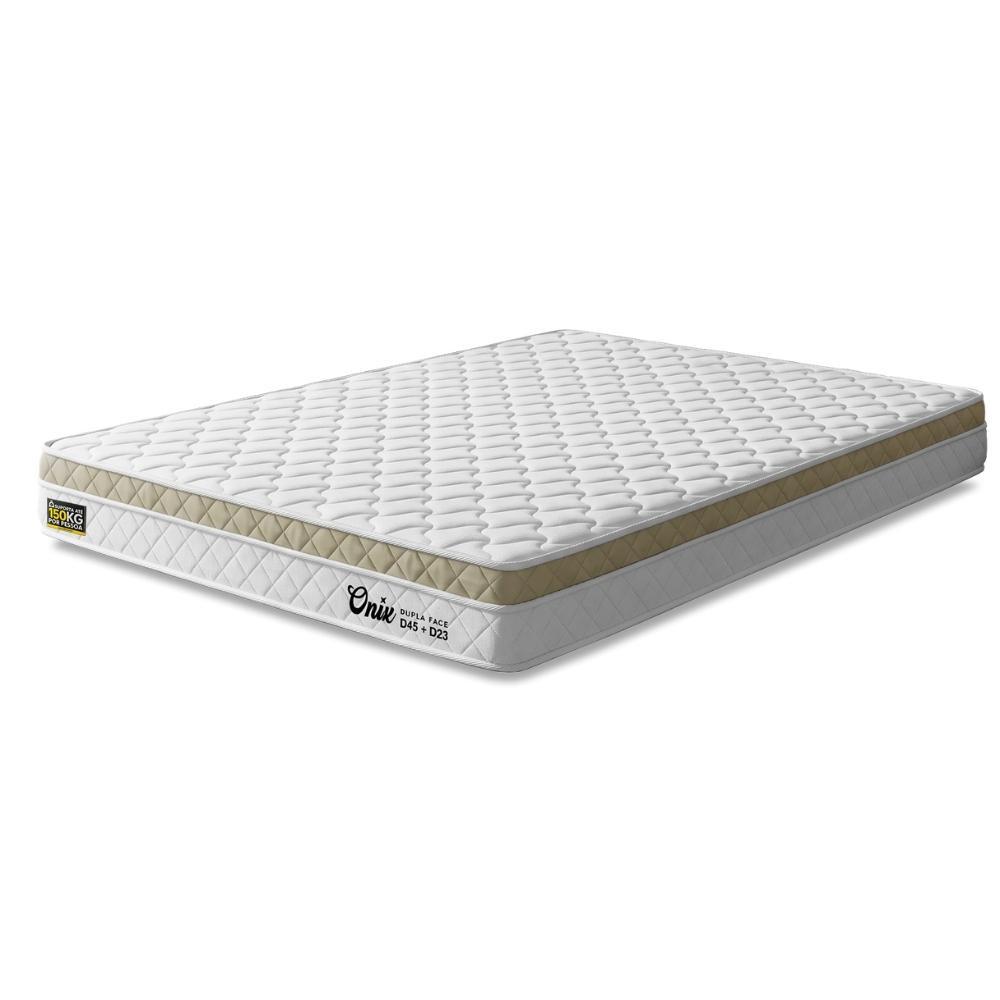 Colchão Casal Espuma Ortopédica Onix D45 138x188x20cm Hellen - Suporta até 150 kg por pessoa