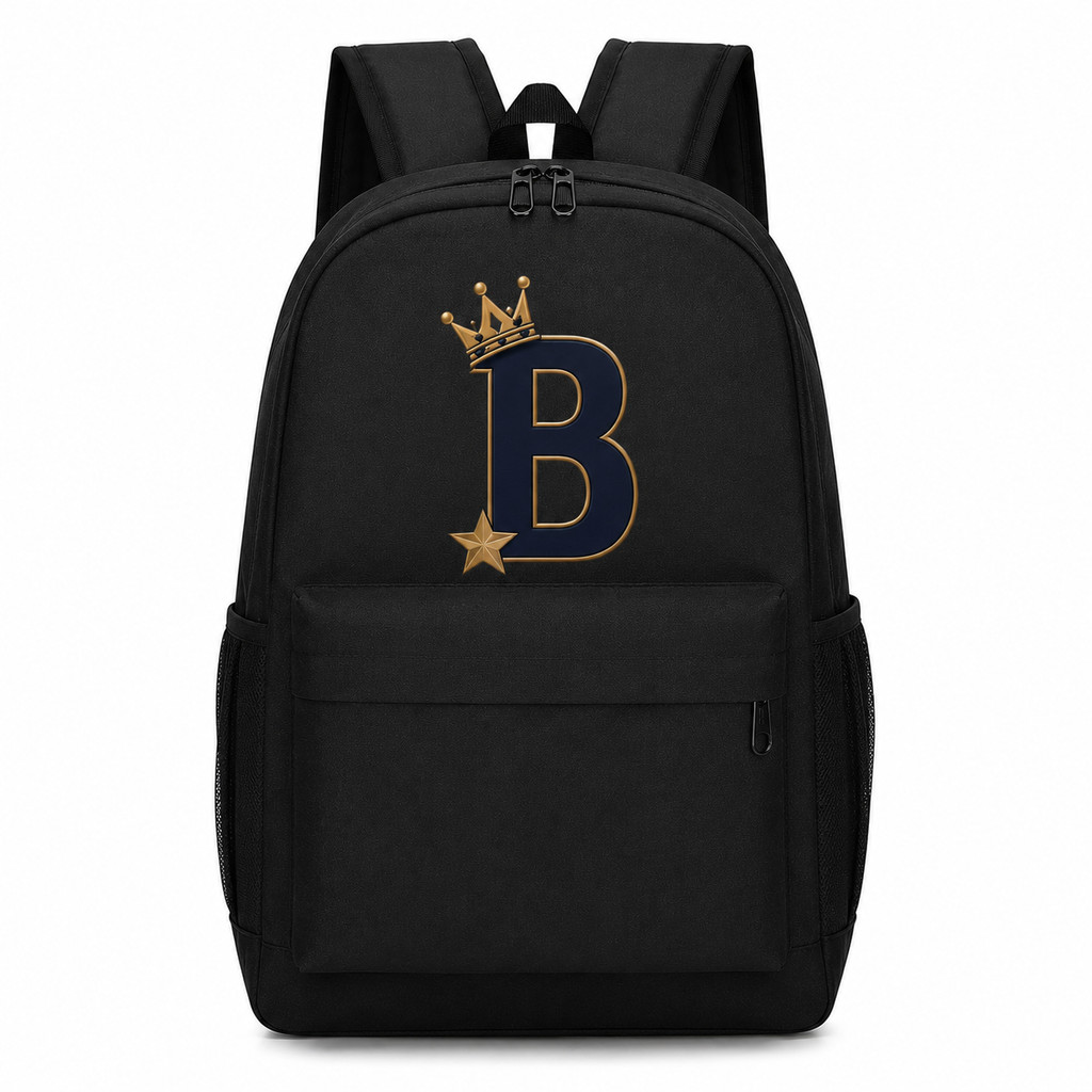 Mochila Escolar Infantil Personalizada Letra Masculina Reforçada Grande