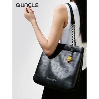 QUNCLE Co-Branded Bob Esponja Calça Quadrada Sacola Genuína Versão Coreana Mão Influenciadora de Grande Capacidade