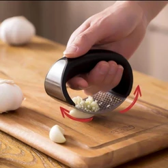 Amassador Espremedor de Alho Manual - Aço Inoxidável Resistente- Cozinha